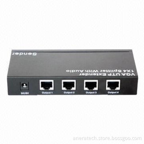 VGA UTP Extender 1 x 4 Splitter with Audio